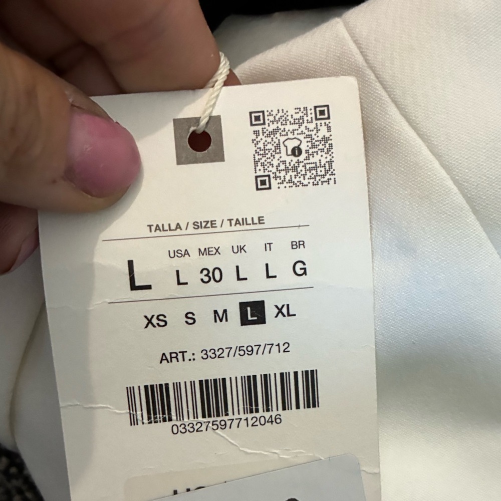 Zara NWT contrast bustier top white black 3327/597 - Picture 11 of 11
